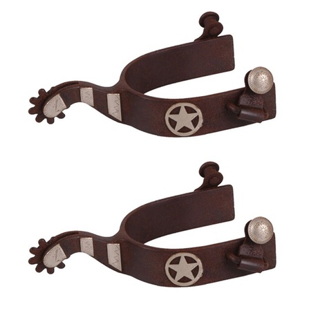 JACKS IMPORTS Brown Steel Spurs 11109